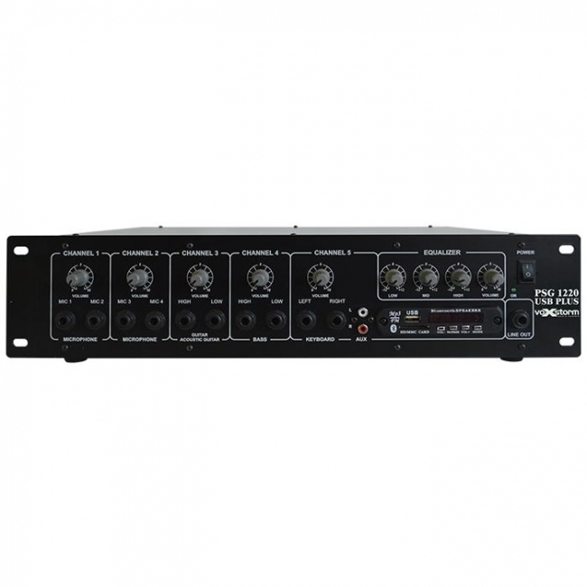 Cabeçote Amplificador Voxstorm Multiuso PSG 1220 USB Plus