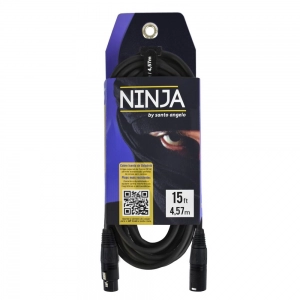 Cabo de Microfone 0.20mm XLRM XLRF Ninja B 15ft 4.75m