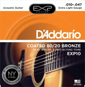 Encordoamento Violão Aço D'Addario 010 EXP 10