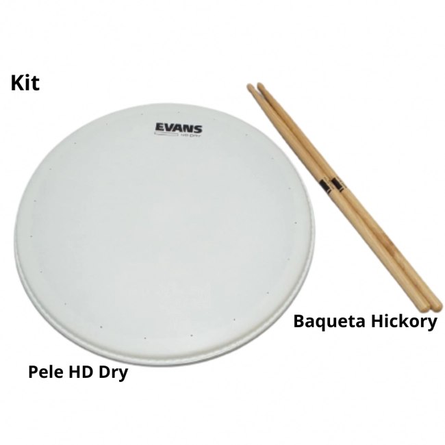 Kit - Pele Evans 14 Hd Dry+Baqueta Hickory