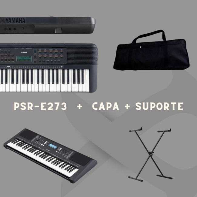 Kit Teclado Psr-E273 + Suporte X + Capa 