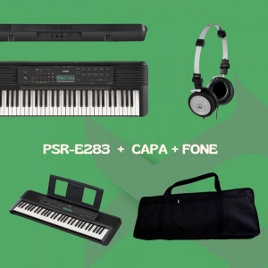 Kit Teclado Psr-E283 + Fone + Capa