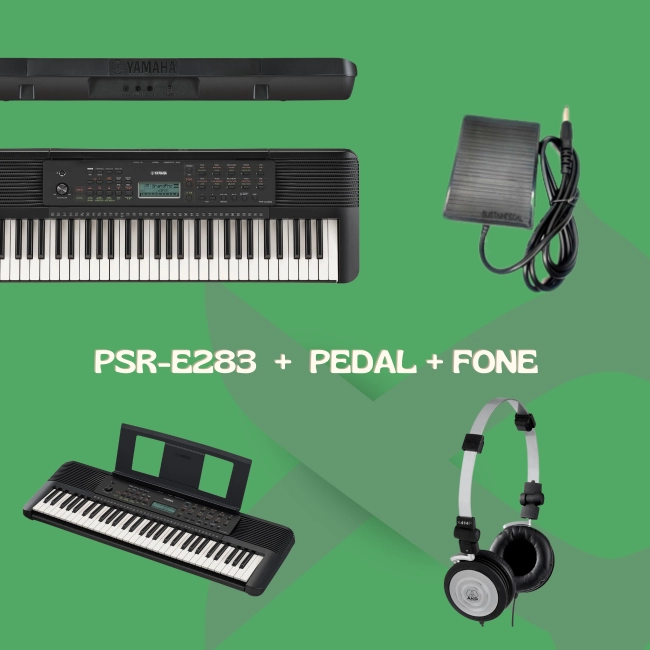 Kit Teclado Psr-E283 + Pedal + Fone