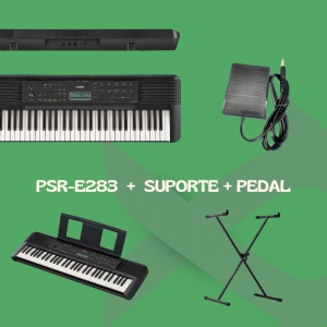 Kit Teclado Psr-E283 + Suporte + Pedal