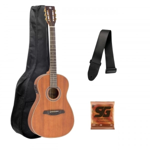 Kit Violão Elétrico New Yorker Strinberg SY 25C MGS + Corda SG + Correia + Capa 