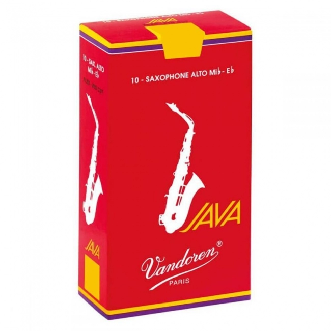 Palheta Sax Alto Vandoren Java Red n° 2,5 Caixa (10)