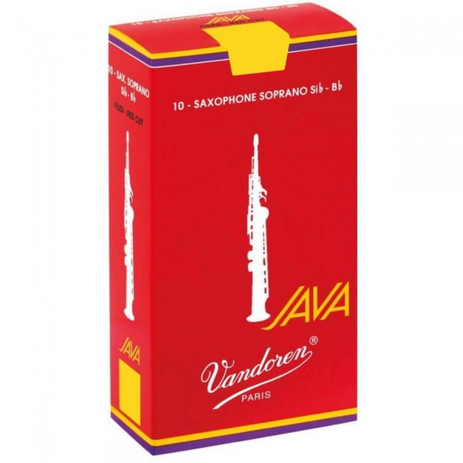 Palheta Sax Soprano Vandoren Java Red n° 2,5 - Caixa (10)