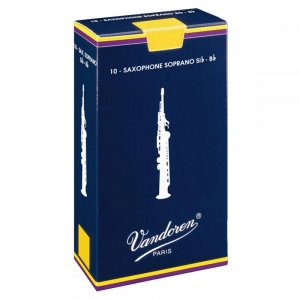 Palheta Sax Soprano Vandoren Tradicional n° 3 Caixa (10)